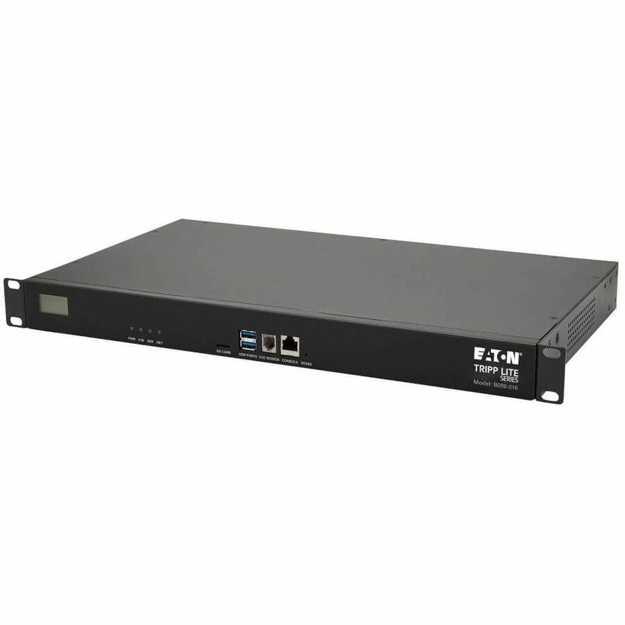 Eaton Tripp Lite Series 16-Port Console Server, USB Ports (2) - Dual GbE NIC, 16 Gb Flash, SD Card, Desktop/1U Rack, TAA — B098-016