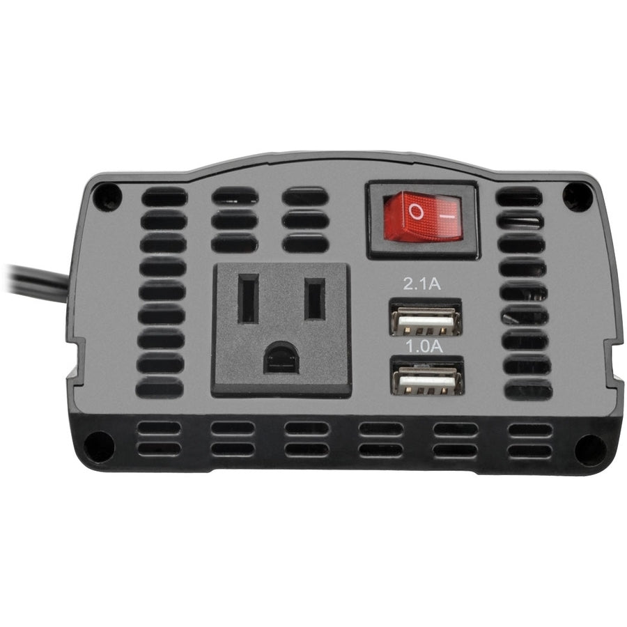 Eaton Tripp Lite Series 150W PowerVerter Ultra-Compact Car Inverter with AC Outlet and 2 USB Charging Ports — PV150USB