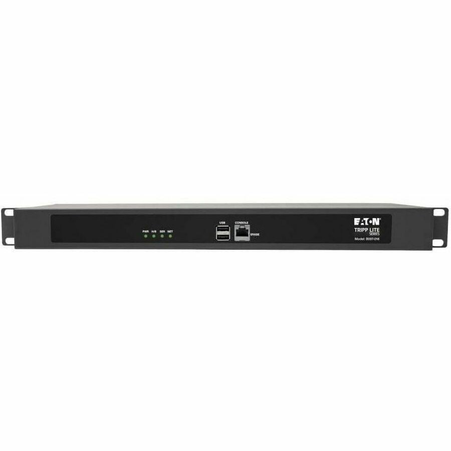 Eaton Tripp Lite Series 16-Port Console Server, USB Ports (2) - Dual GbE NIC, 4 Gb Flash, Desktop/1U Rack, TAA — B097-016