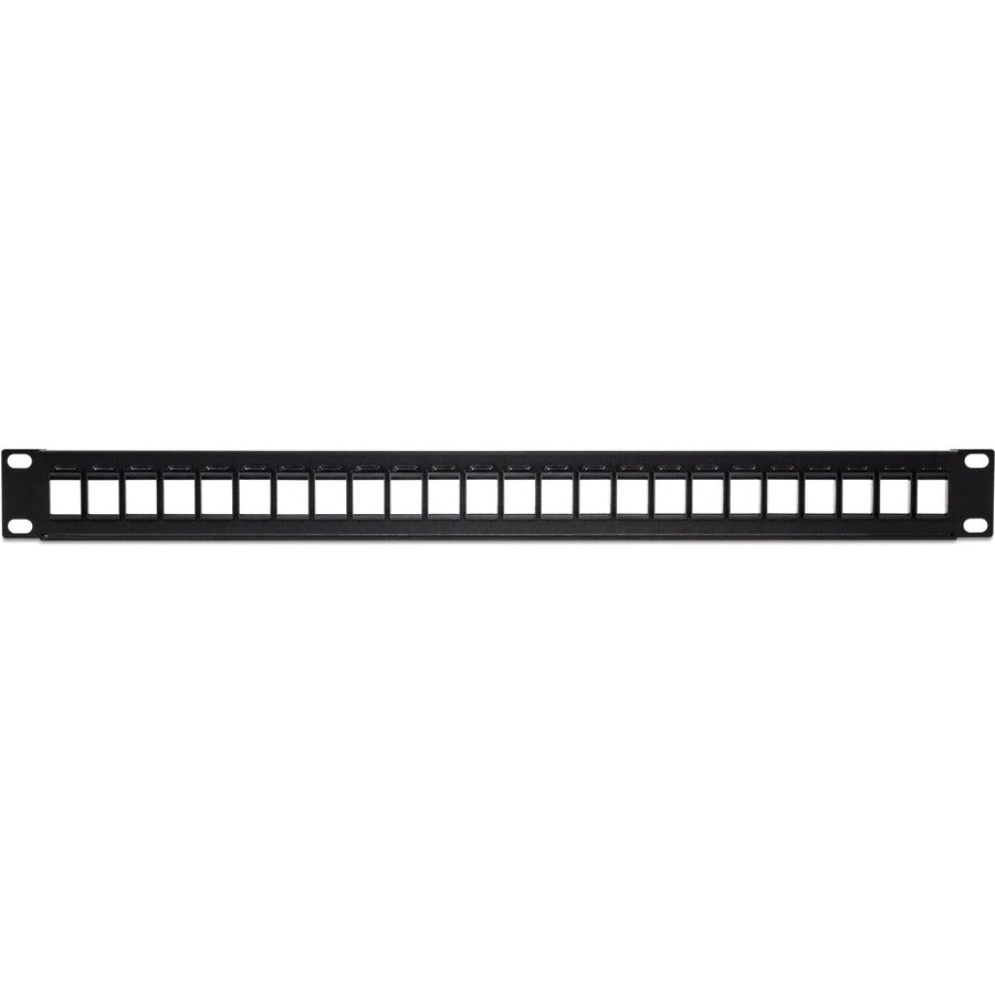 TRENDnet 24-Port Blank Keystone 1U Patch Panel, 1U 19" Metal Rackmount Housing, Recommended With TC-K25C6 & TC-K50C6 Cat6 Keystone Jacks (Sold Separately), Black, TC-KP24