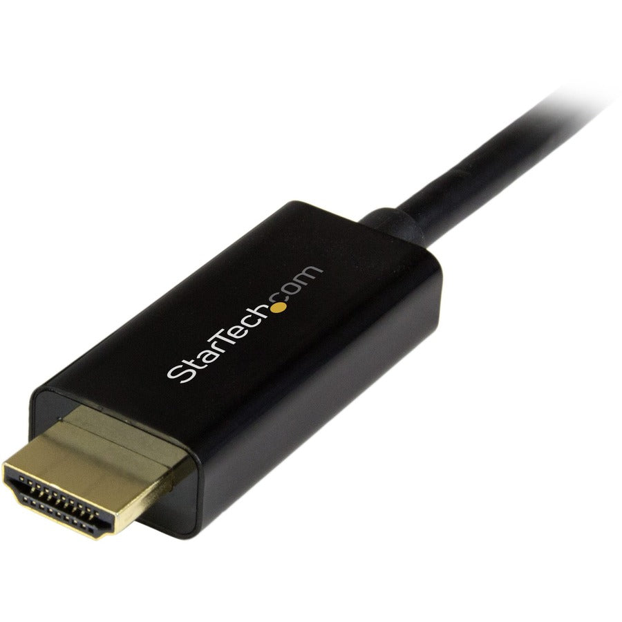 StarTech.com 3ft (1m) DisplayPort to HDMI Cable, 4K 30Hz Video, DP 1.2 to HDMI Adapter Cable Converter for HDMI Monitor/Display, Passive — DP2HDMM1MB