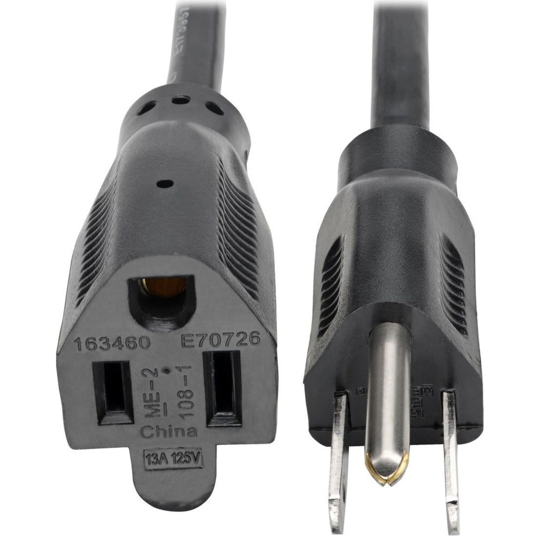 Eaton Tripp Lite Series Power Extension Cord, NEMA 5-15P to NEMA 5-15R - 13A, 120V, 16 AWG, 15 ft. (4.57 m), Black — P024-015-13A