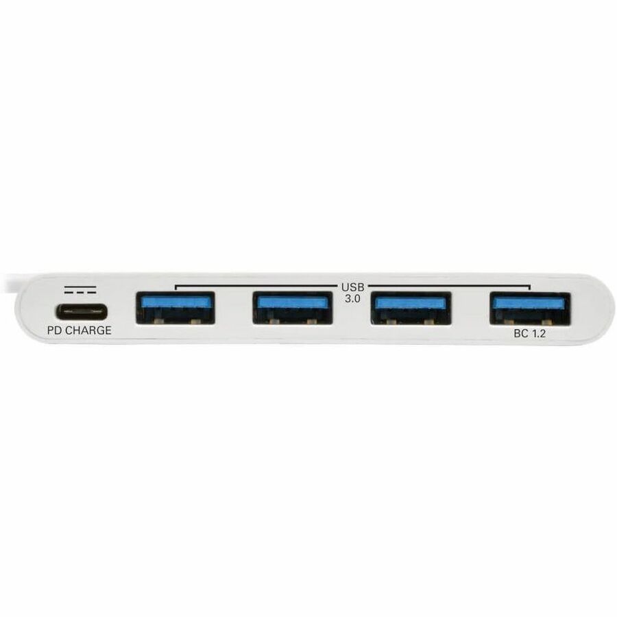 Eaton Tripp Lite Series 4-Port USB-C Hub, USB 3.x (5Gbps), 4x USB-A Ports, 60W PD Charging, White — U460-004-4A-C