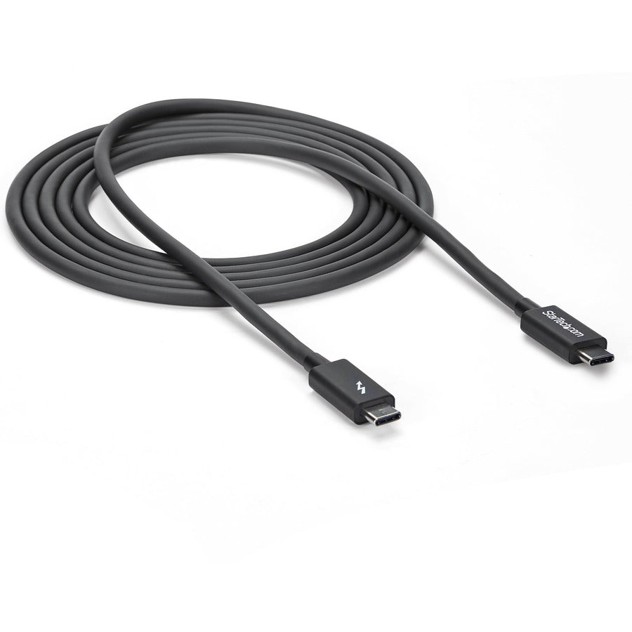 StarTech.com 2m (6.6ft) Thunderbolt 3 Cable, 20Gbps, 100W PD, 4K Video, Thunderbolt-Certified, Compatible w/ TB4/USB 3.2/DisplayPort — TBLT3MM2M