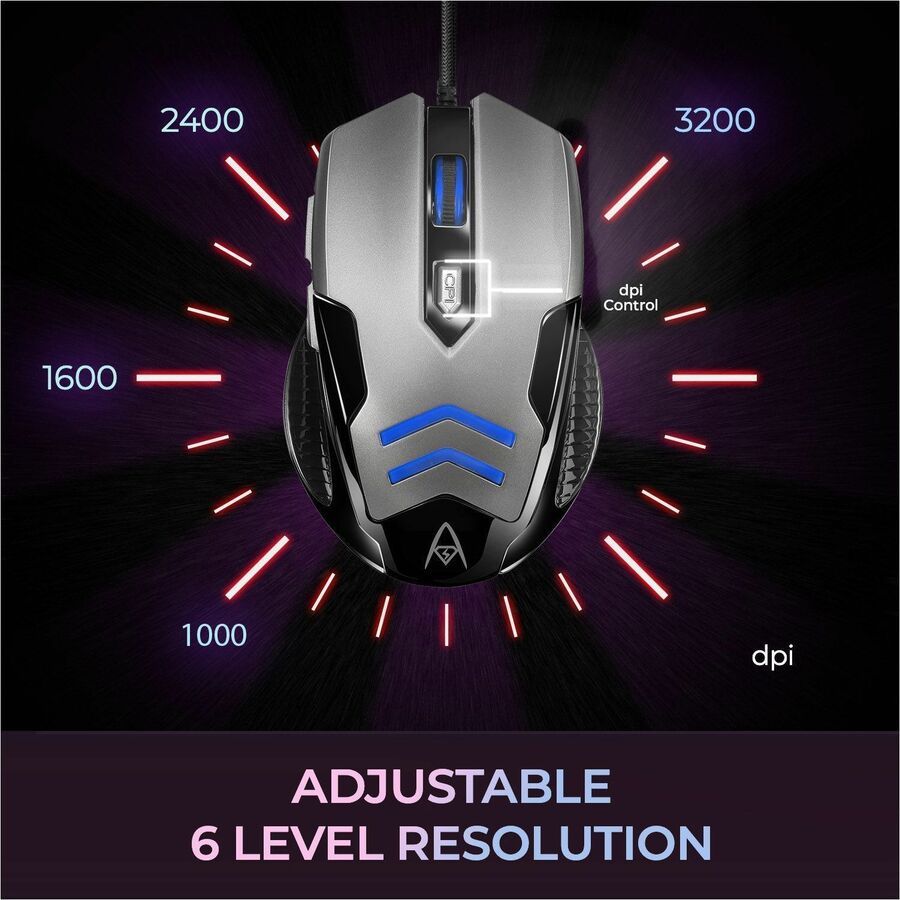 Adesso Multi-Color 6-Button Gaming Mouse — iMouse X1