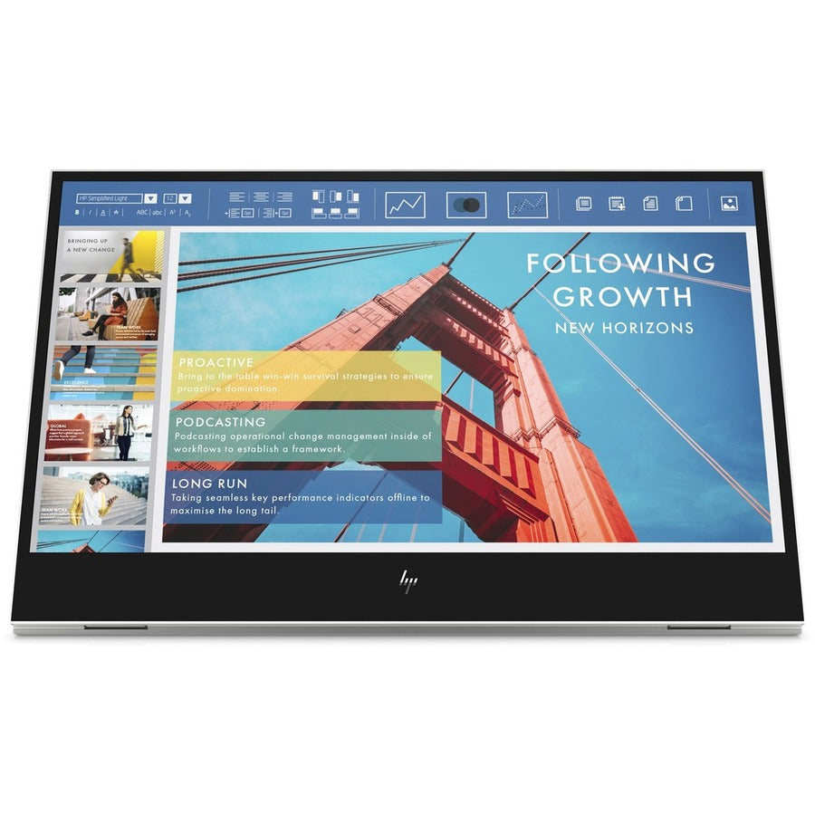 HP E14 G4 14" Class Full HD LCD Portable Monitor - 16:9 - Silver — 1B065AA#AC3