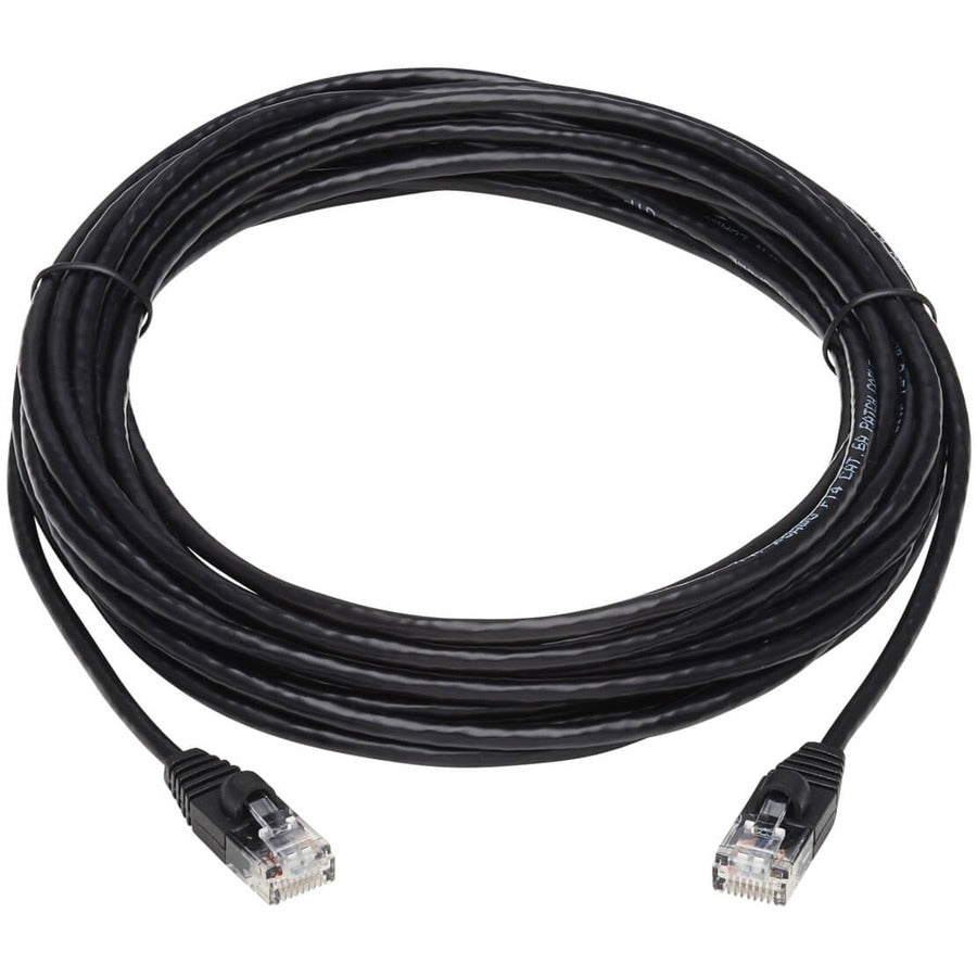 Eaton Tripp Lite Series Cat6a 10G Snagless Molded Slim UTP Ethernet Cable (RJ45 M/M), Black, 20 ft. (6.09 m) — N261-S20-BK