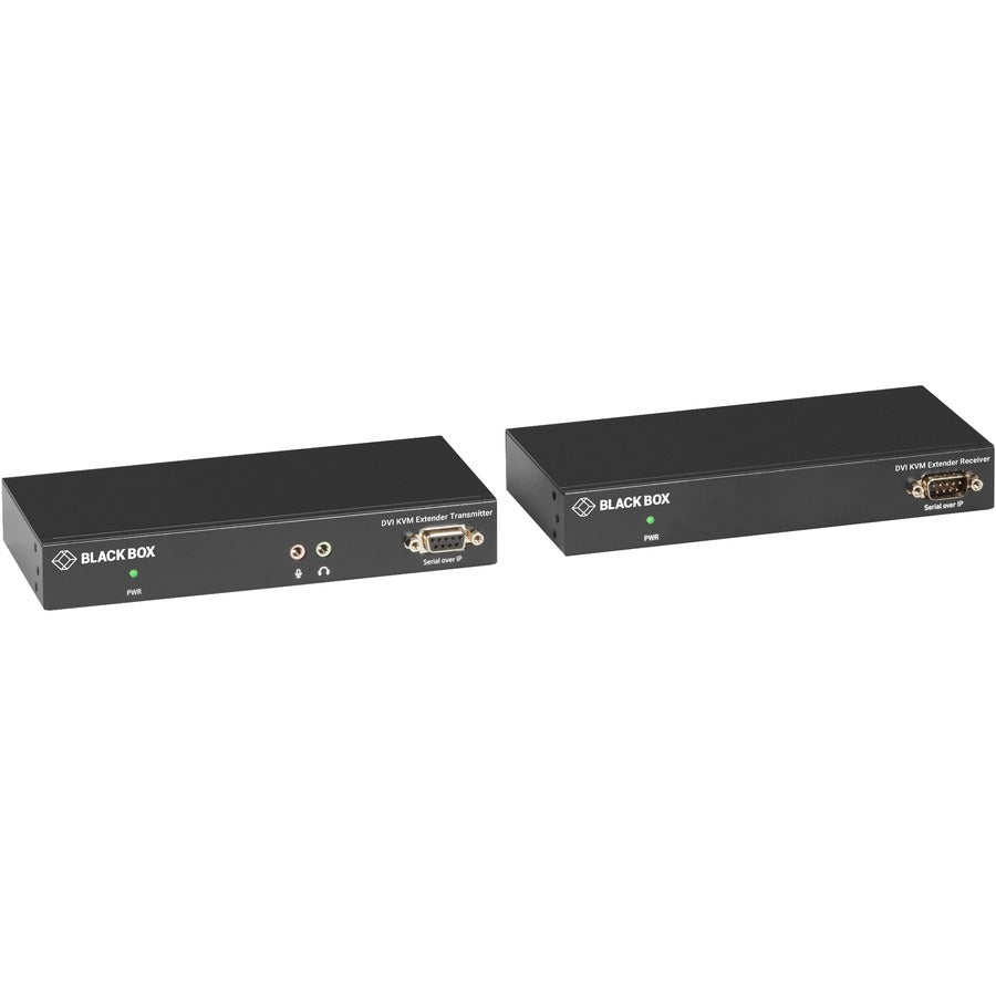 Black Box KVX Series KVM Extender Kit over CATx - DVI-D, USB 2.0, Serial, Audio, Local Video — KVXLCF-100-R2