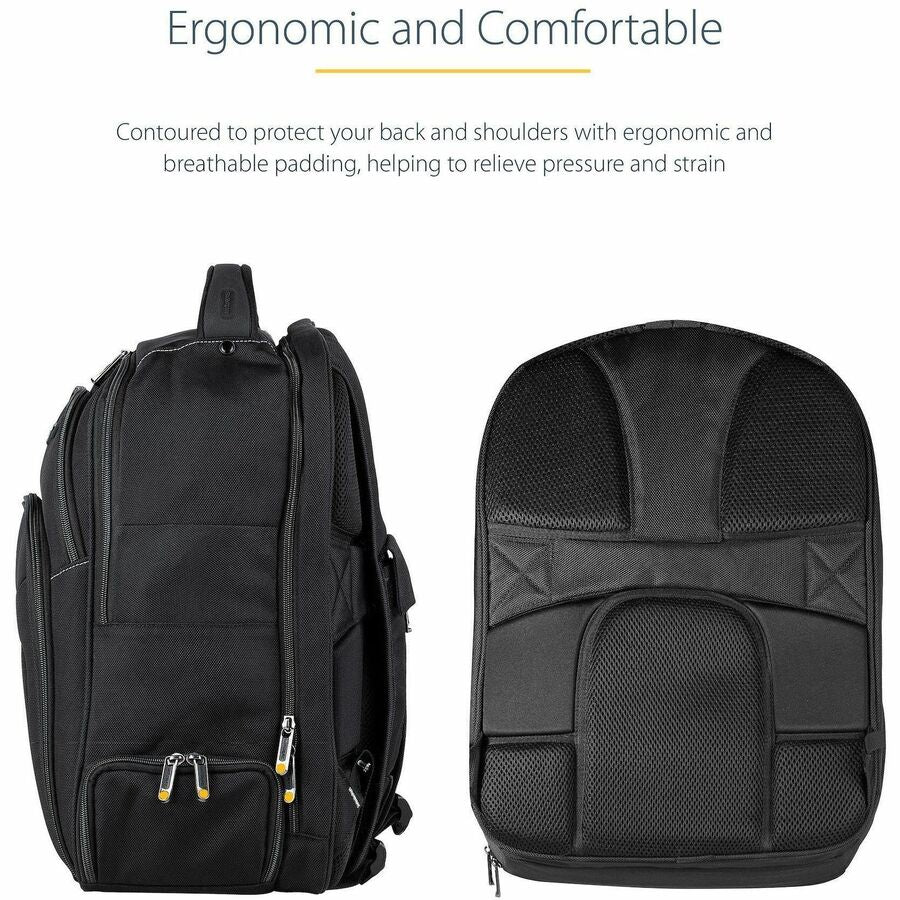 StarTech.com 17.3" Laptop Backpack w/ Removable Accessory Case, Professional IT Tech Backpack for Work/Travel/Commute, Nylon Computer Bag — NTBKBAG173