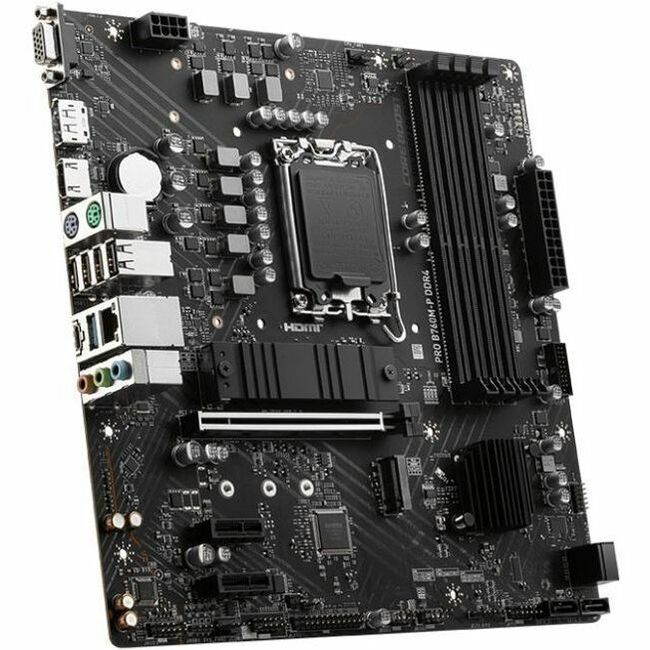 MSI Pro PRO B760M-P DDR4 Gaming Desktop Motherboard - Intel B760 Chipset - Socket LGA-1700 - Mini ATX — B760MPD4