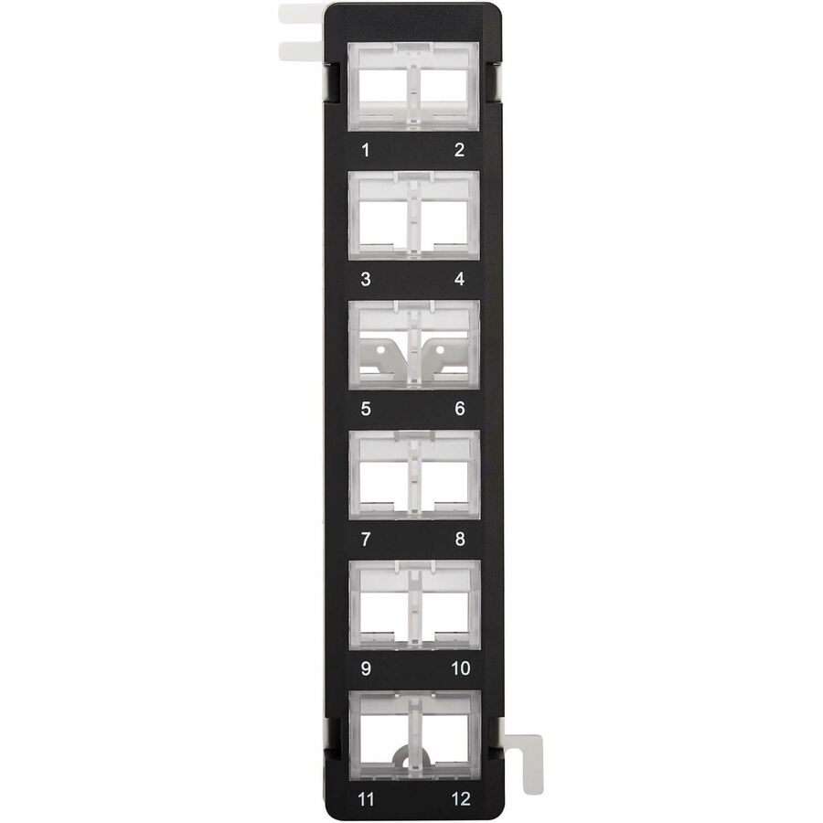 Eaton Tripp Lite Series 12-Port Wall-Mount Patch Panel for UTP Keystone Jacks, Rotatable Modules, TAA — N062-012-KJ-WM