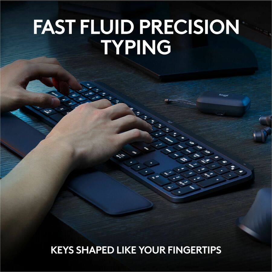 Logitech MX Keys S Combo - Performance Wireless Keyboard and Mouse with Palm Rest, Bluetooth - Black — 920-012274