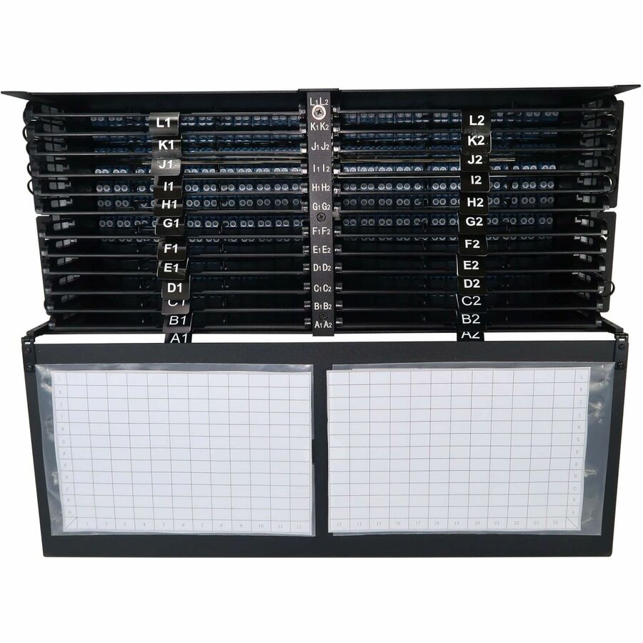 Eaton Tripp Lite Series High-Density Panel Fiber Splice Enclosure - 24 Splicing Cassettes, 576 LC/APC SM 0.9 mm, 1.5 m Pigtail, 4U Rack — N600P-576A-24