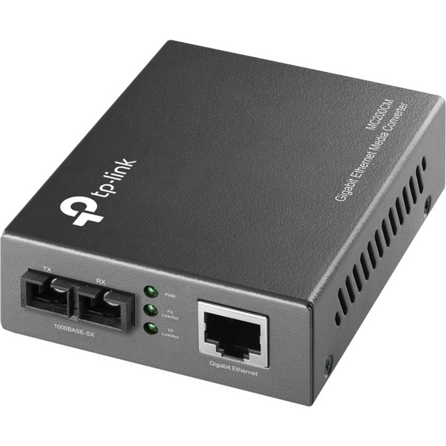 TP-LINK MC200CM - Gigabit SFP to RJ45 Fiber Media Converter - Black — MC200CM
