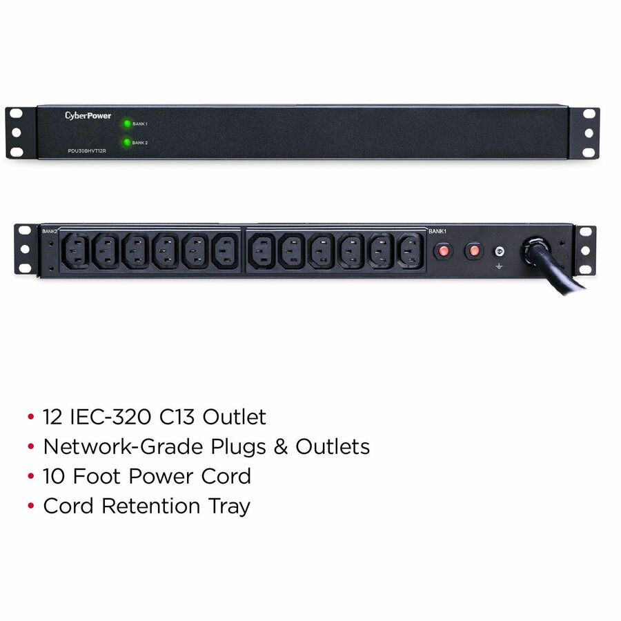 CyberPower PDU30BHVT12R 200 - 230 VAC 30A Basic PDU — PDU30BHVT12R