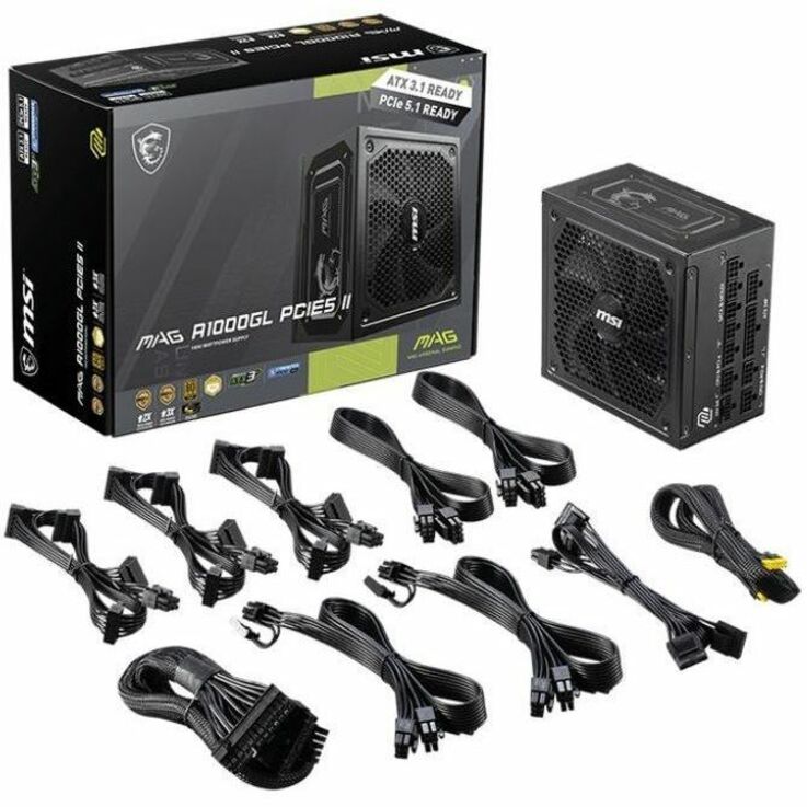 MSI MAG 1000W Power Supply — MAGA1000GLPCIE5II