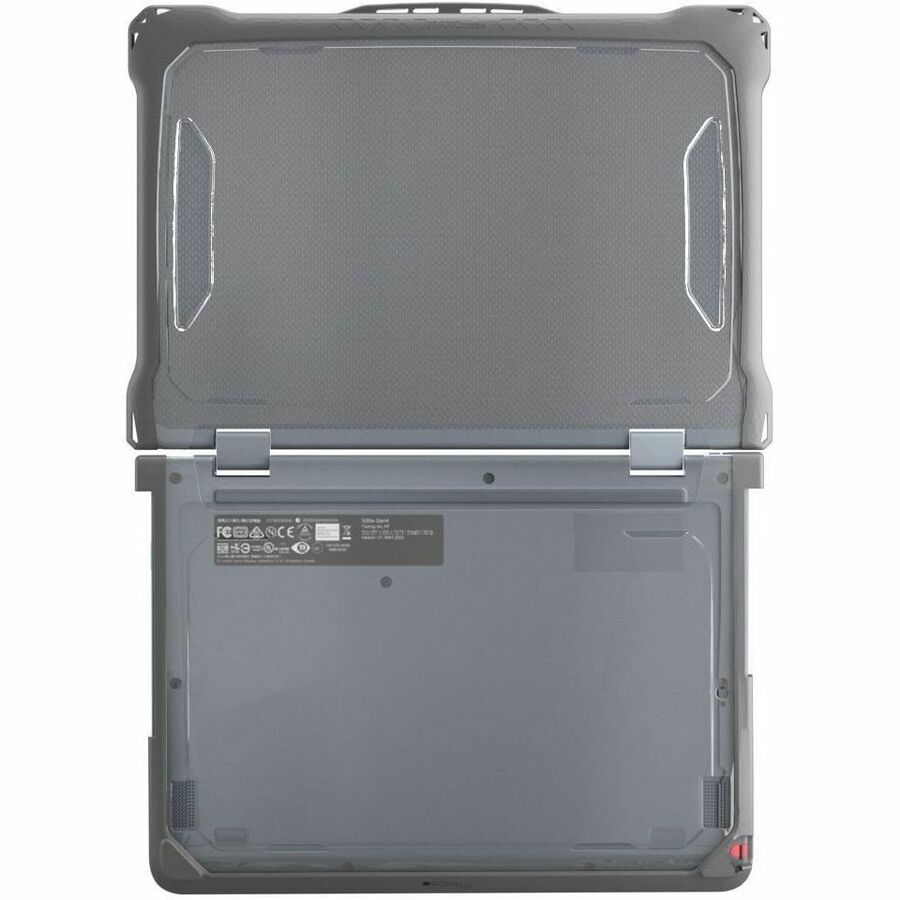 Extreme Shell-F2 Slide Case for Lenovo 500e/500w G4 Chromebook 2:1 12" (Modified) (Grey/Clear) (Replacement For LN-ESF-500E-G4-GRY) — LNESF2500EG4M