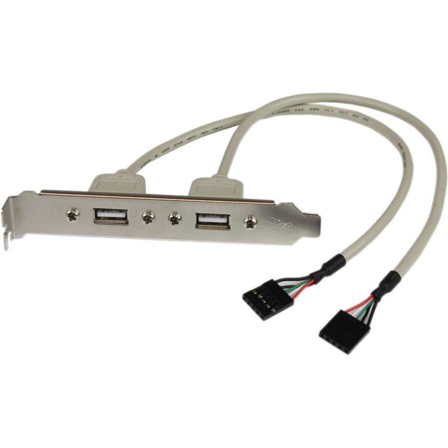 StarTech.com 2 Port USB A Female Slot Plate Adapter Cable — USBPLATE