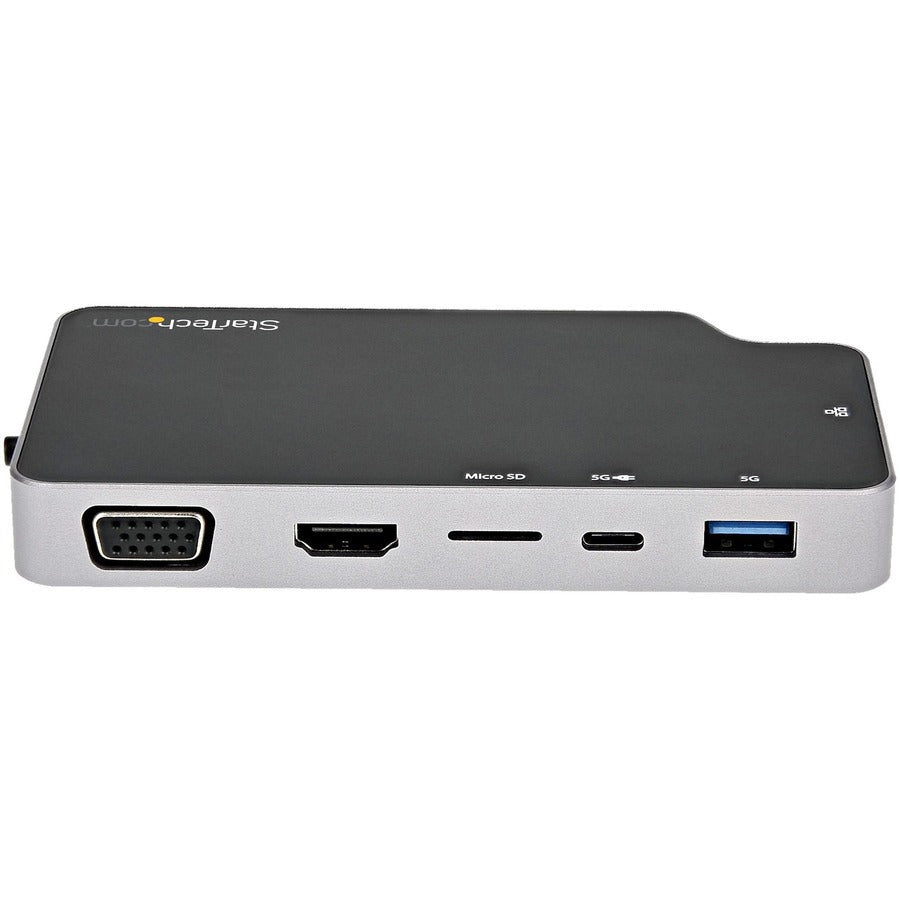 StarTech.com USB C Multiport Adapter, USB-C to 4K HDMI or VGA Video with 100W PD Pass-through, 10Gbps USB Hub/MicroSD/GbE, USB-C Mini Dock — CDP2HVGUASPD