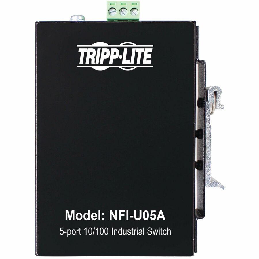 Eaton Tripp Lite Series 5-Port Unmanaged Industrial Ethernet Switch - 10/100 Mbps, Ruggedized, -40° to 75°C, EIP QoS, DIN/Wall Mount, TAA — NFI-U05A