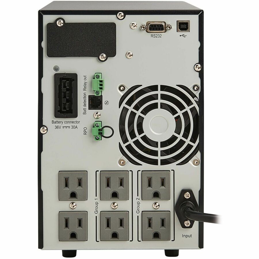 Eaton Tripp Lite Series SmartOnline 1000VA 900W 120V Double-Conversion UPS - 6 Outlets, Extended Run, Network Card Option, LCD, USB, DB9, Tower — SU1000XLCD