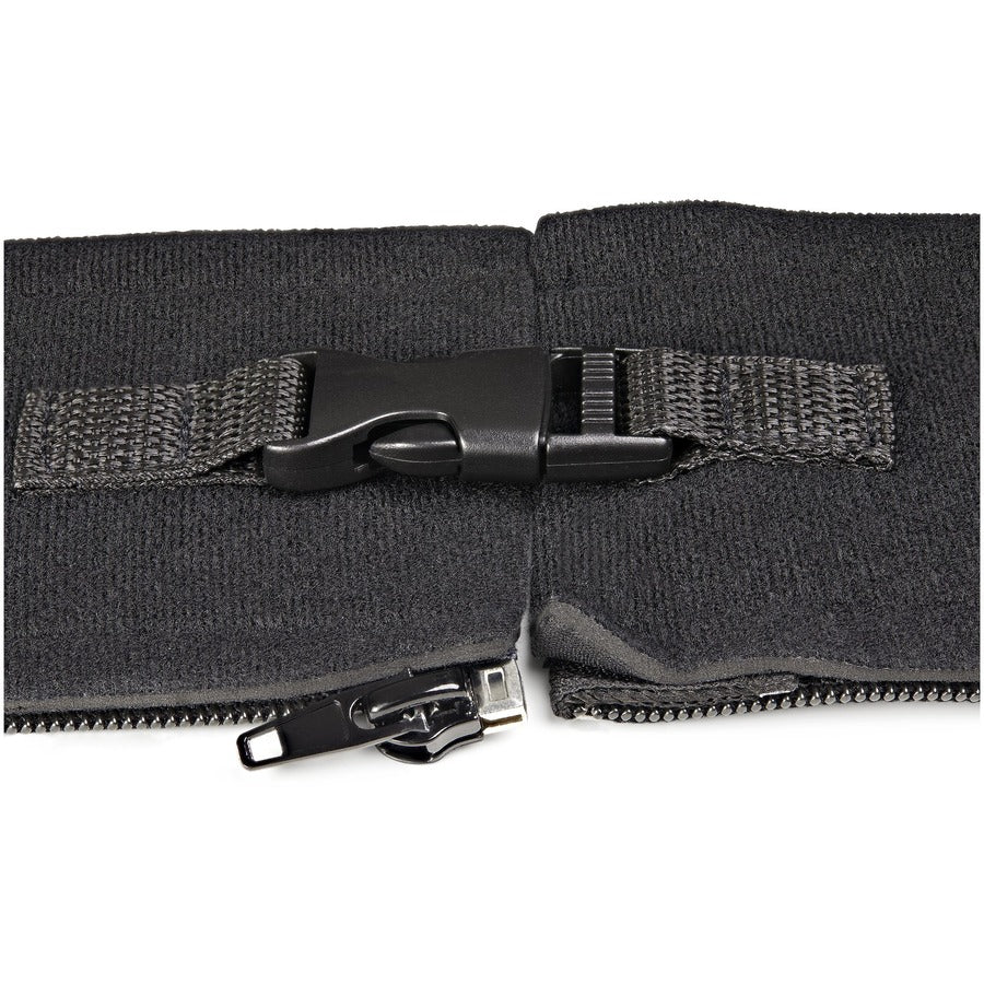 StarTech.com 40" Neoprene Cable Management Sleeve with Zipper/Buckle, Computer/PC Cord Cover, Flexible Cable Sleece/Organizer Wrap, Black — WKSTNCMZP