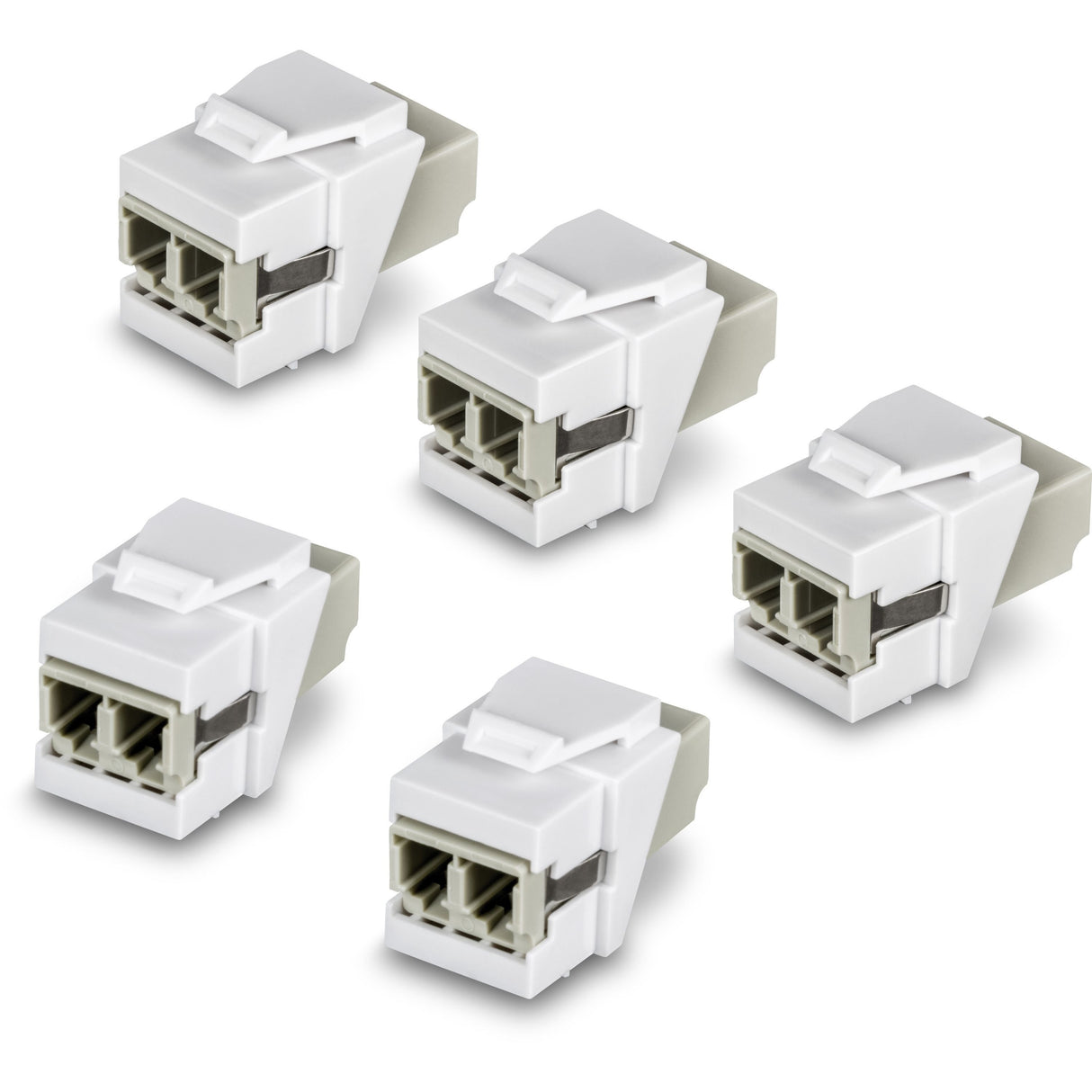 TRENDnet LC Duplex Fiber Optic Keystone Coupler Jacks- 5-Pack, TC-K05LC, Single-Mode & Multi-Mode Fiber — TC-K05LC