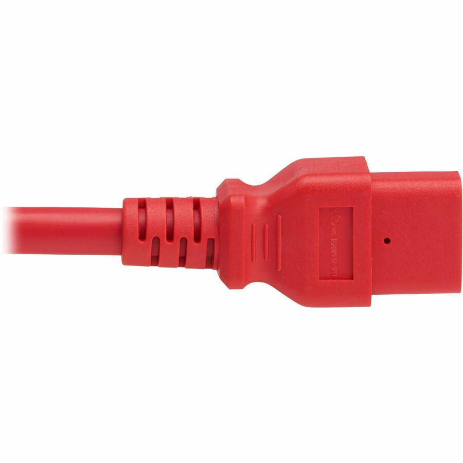Eaton Tripp Lite Series Power Cord, C20 to C21 - Heavy-Duty, 20A, 250V, 12 AWG, 3 ft. (0.9 m), Red — P035-003-ARD