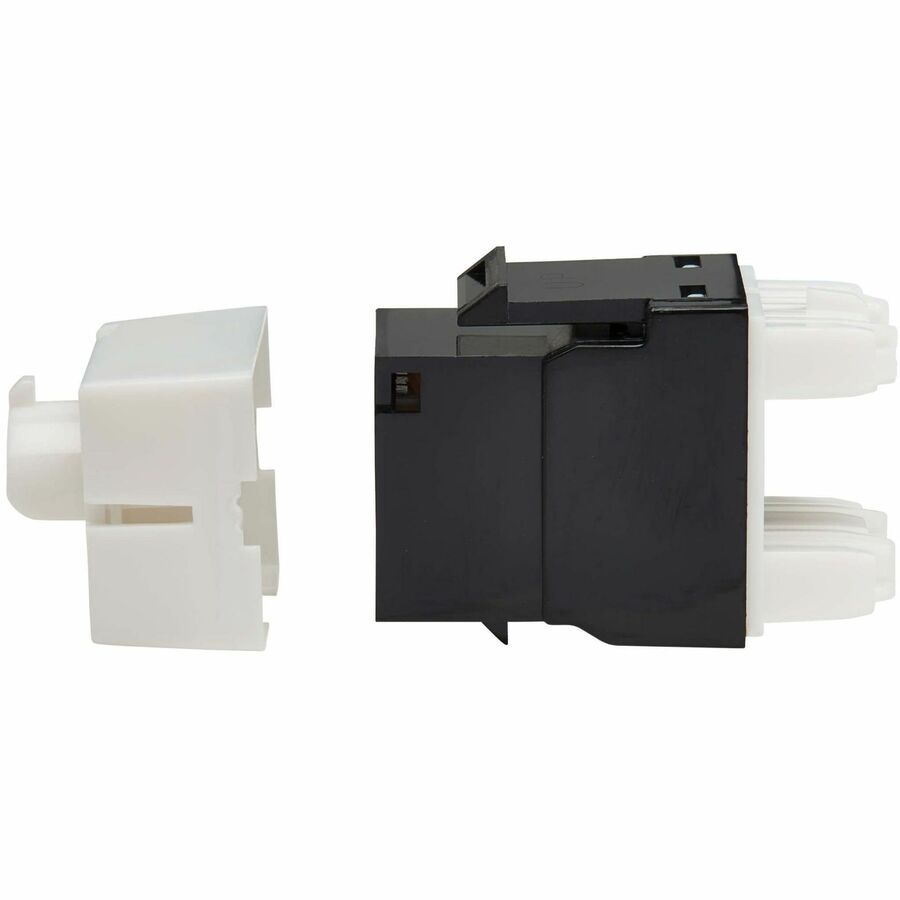 Eaton Tripp Lite Series Cat6a Keystone Jacks, 25 Pack - 4PPoE Compliant, 110/Krone, 568A/B, RJ45 Ethernet, Black, TAA — N238-025-BK-6A
