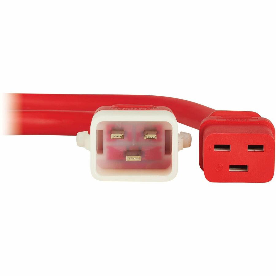 Eaton Tripp Lite Series PDU Power Cords, C19 to P-Lock C20 - Heavy-Duty, 20A, 250V, 12 AWG, 3 ft. (0.9 m), Red, 6 Pack — P036-E03-ARD-6