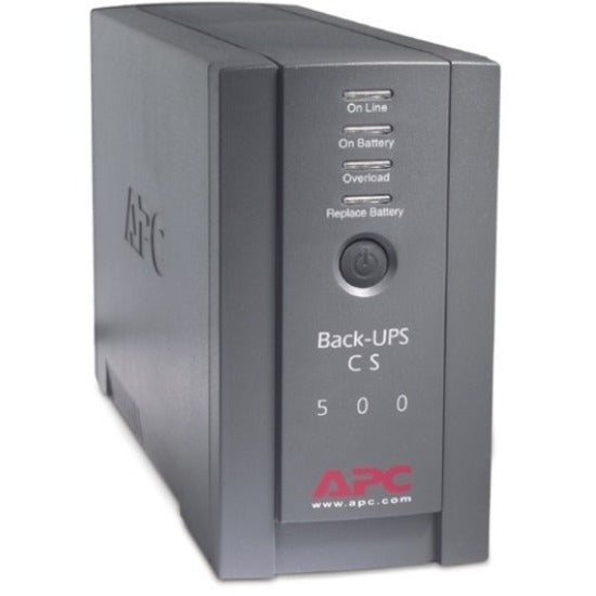 APC Back-UPS, 500VA, Tower, 120V, 6 NEMA 5-15R Outlets , User Replaceable Battery — BK500BLK