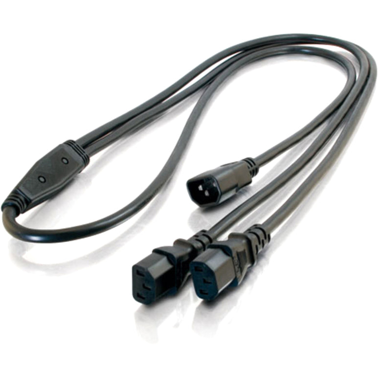 C2G 6ft 1-to-2 Power Cord Splitter - 16 AWG - IEC320C14 to IEC320C13 (2) — 29818