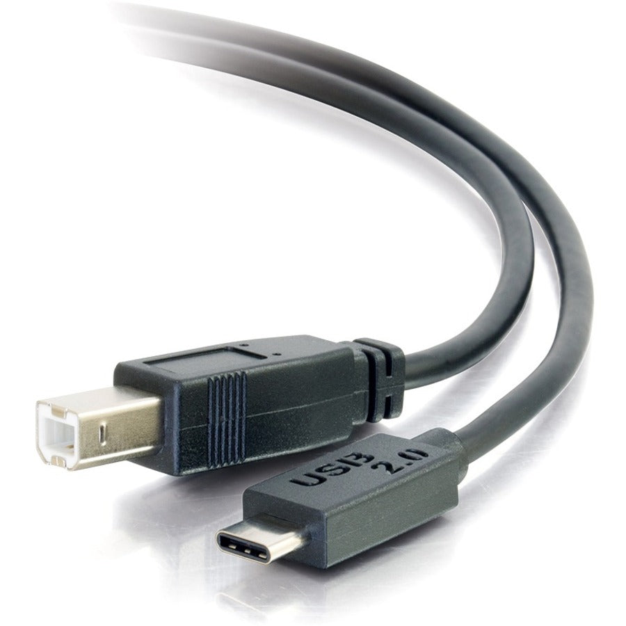 C2G 6ft USB 2.0 USB-C to USB-B Cable M/M - Black — 28859
