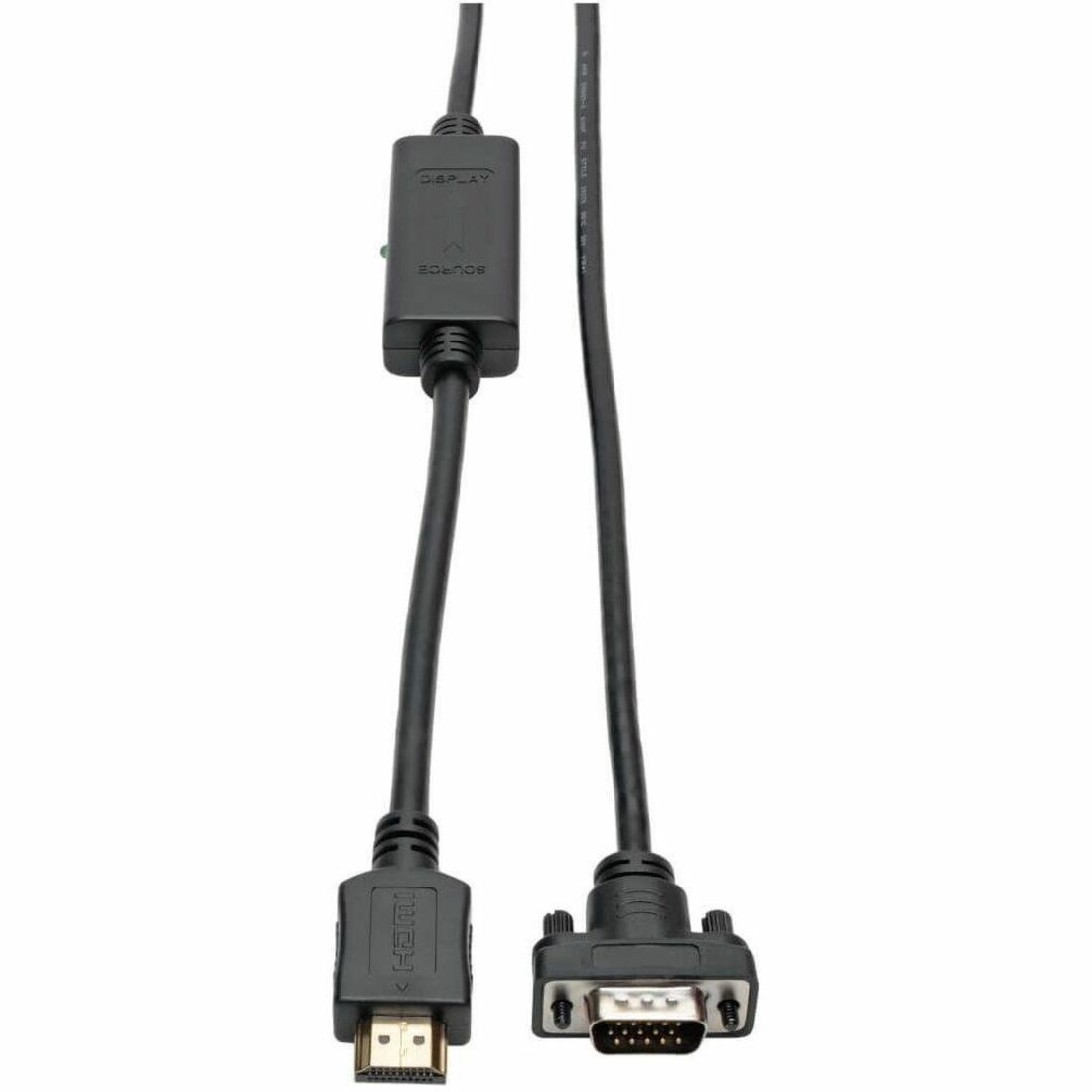 Eaton Tripp Lite Series HDMI to VGA Active Adapter Cable (HDMI to Low-Profile HD15 M/M), 3 ft. (0.9 m), TAA — P566-003-VGA