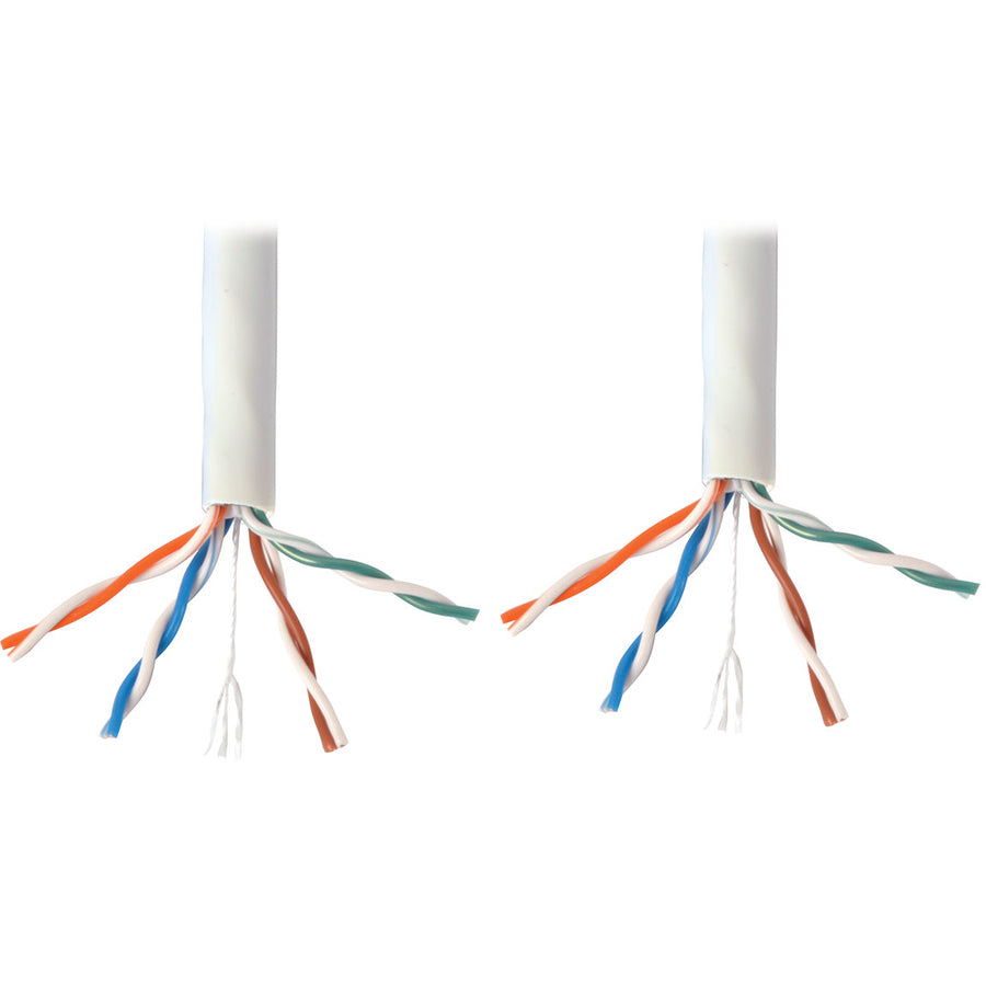 Eaton Tripp Lite Series Cat6 Gigabit Solid Core Plenum-Rated UTP CMP PVC Bulk Ethernet Cable, White, 1000 ft. (304.8 m), TAA — N224-01K-WH