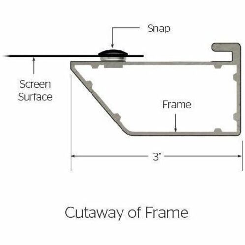 Da-Lite Cosmopolitan Series Projection Screen - Wall or Ceiling Mounted Electric Screen - 164in Screen — 34468L