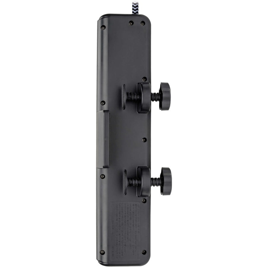 Eaton Tripp Lite Series Safe-IT 6-Outlet Surge Protector, 2 USB Charging Ports, 8 ft. Cord, 5-15P Plug, 2100 Joules, Antimicrobial Protection, Black — TLP608DMUAM