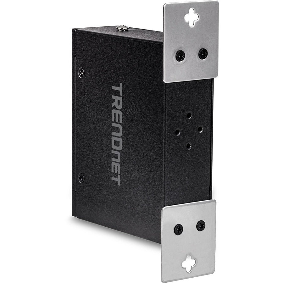 TRENDnet Industrial Gigabit PoE+ Extender, TI-E100, Single Port PoE, Power Over Ethernet, Supports PoE (15.4W) and PoE+ (30W), Extends 100m, Cascade 2 Units for Distance Up to 300m (984 ft.), IP30 — TI-E100