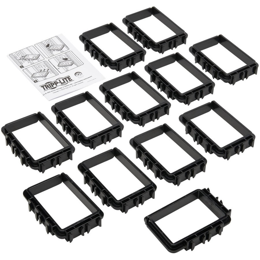 Eaton Tripp Lite Series Cable Management D-Rings for Rack Enclosures - Button Mount, Large, 3 x 4 in., 12 Pack — SRCABLERINGLG