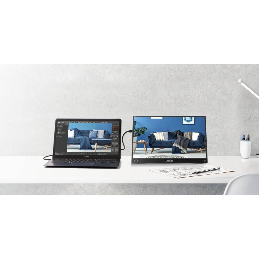 Asus ZenScreen MB16ACV 16" Class LCD Monitor - 16:9 - Silver — MB16ACV