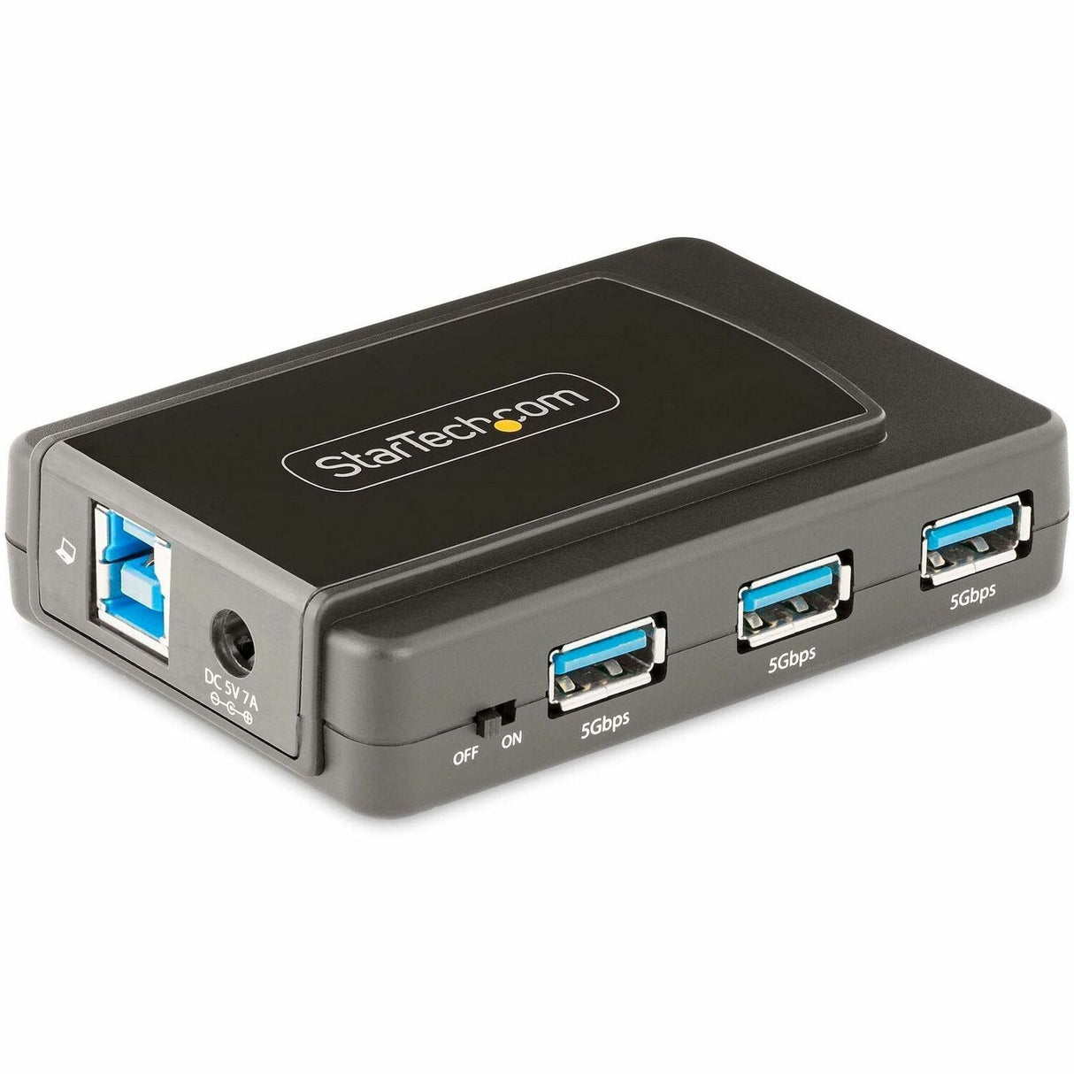 StarTech.com 7-Port USB Hub, USB 3.0 5Gbps, USB-A to 7x USB-A, Self Powered USB-A Expansion Hub w/ 35W Power Supply — 5G7AS-USB-A-HUB