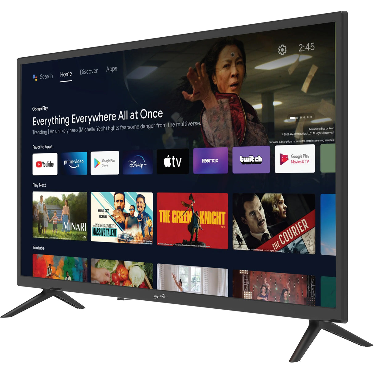 Supersonic SC-3250GTV 32" Smart LED-LCD TV - HDTV - Black — SC-3250GTV