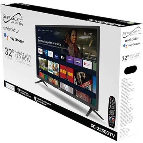 Supersonic SC-3250GTV 32" Smart LED-LCD TV - HDTV - Black — SC-3250GTV