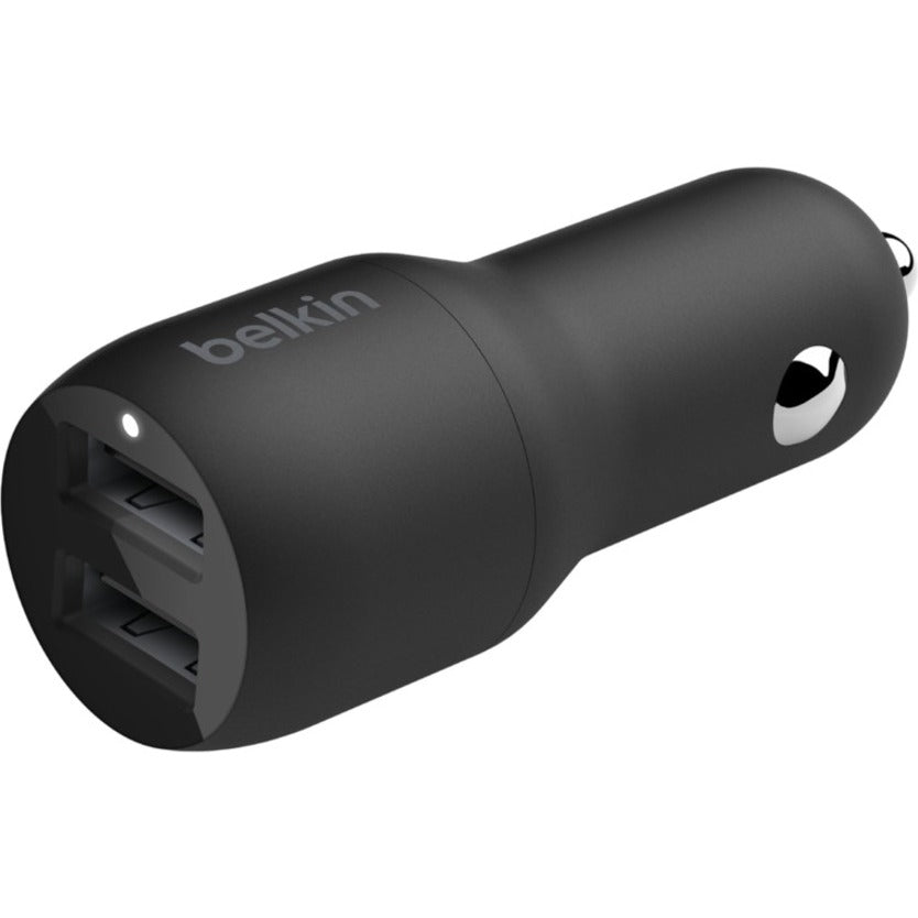 Belkin BoostCharge Dual USB-A Car Charger 24W + USB-A to USB-C Cable — CCE001bt1MBK