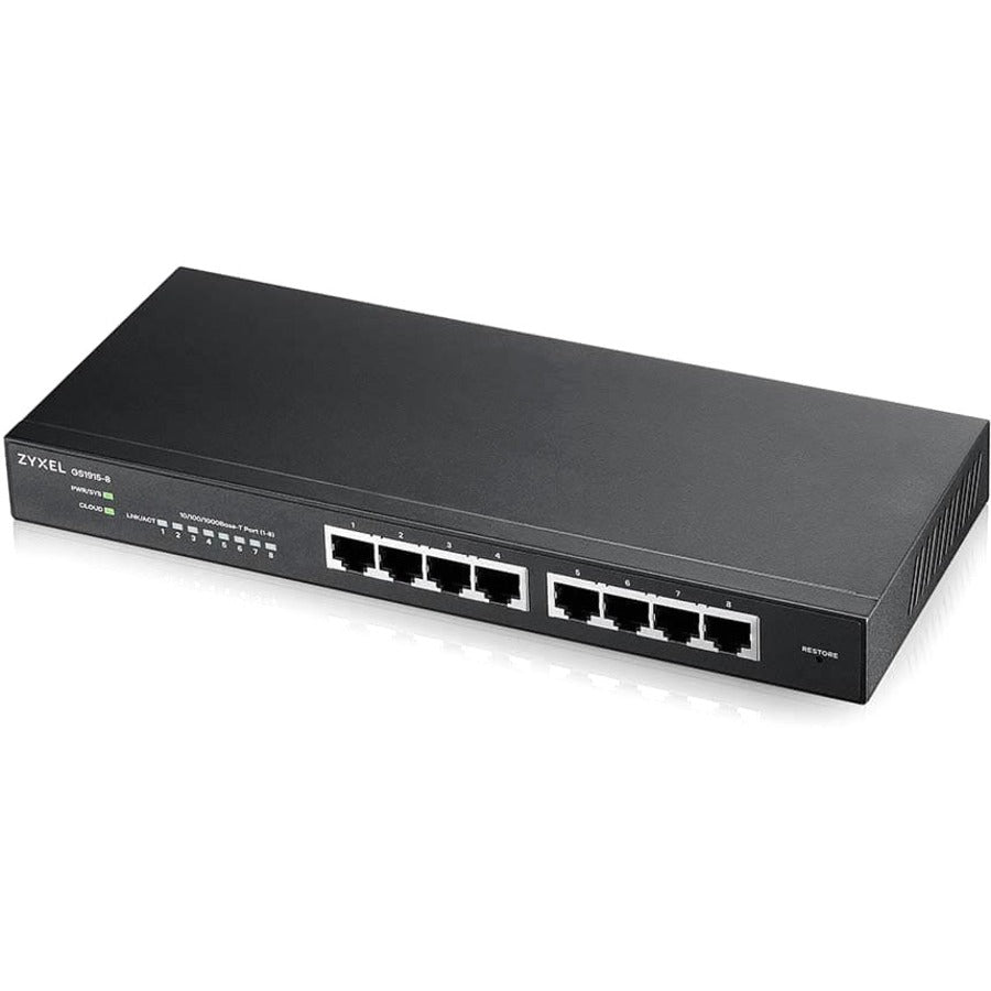 ZYXEL GS1915-8 8-Port Gigabit Smart Nebula Cloud Managed Switch (Compact Design) | Fanless — GS1915-8