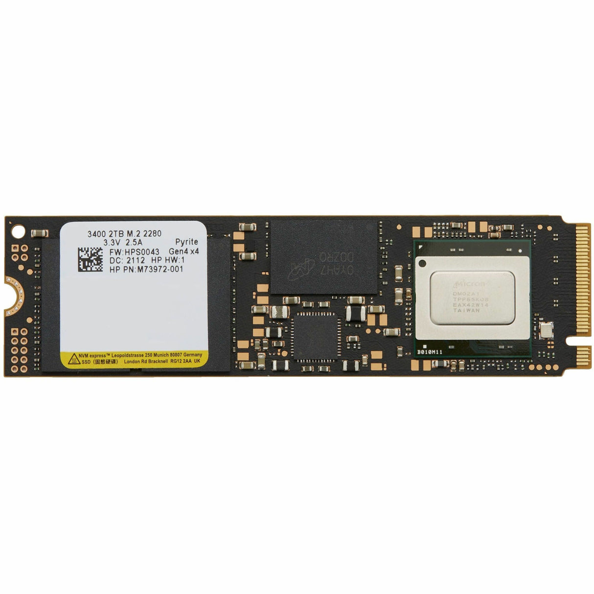 HP 2 TB Solid State Drive - M.2 2280 Internal - PCI Express NVMe (PCI Express NVMe 4.0 x4) — AL0N0AA