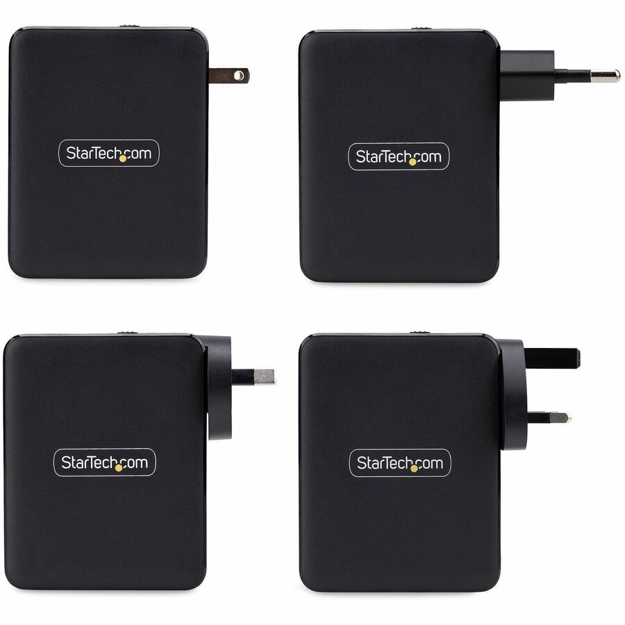 StarTech.com 140W USB-C Wall Charger, 3x USB-C/1x USB-A, PD 3.1 International GaN Power Adapter for MacBook Pro/Max/Dell XPS/Inspiron — 3114GCU-WALL-CHARGER