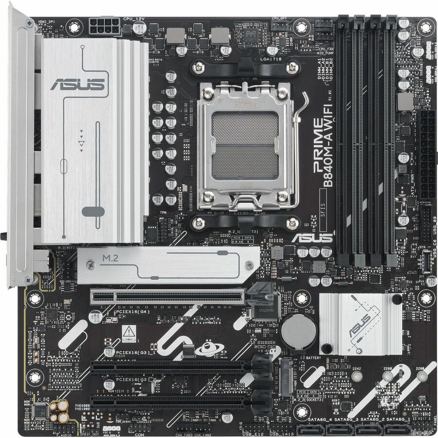 Asus Prime B840M-A WIFI-CSM Gaming Desktop Motherboard - AMD B840 Chipset - Socket AM5 - Micro ATX — PRIME B840M-A WIFI-CSM
