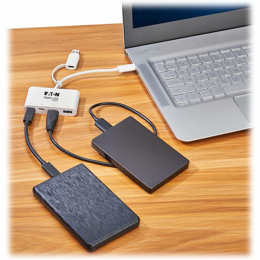 Eaton Tripp Lite Series 4-Port USB-C Hub - USB 3.2 Gen 2 (10 Gbps), 2 USB-A & 2 USB-C Ports, Thunderbolt 3, White — U460-004-2A2C-3