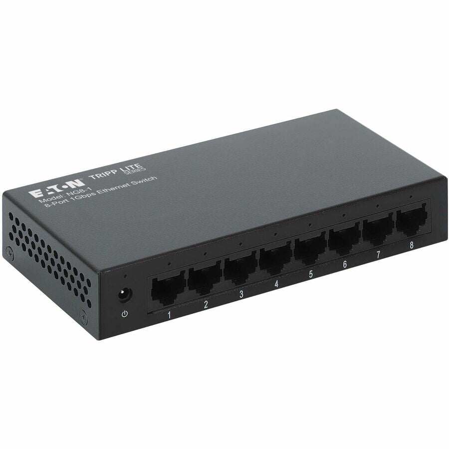 Eaton Tripp Lite Series 8-Port 10/100/1000 Mbps Desktop Gigabit Ethernet Unmanaged Switch, Metal Enclosure — NG8-1